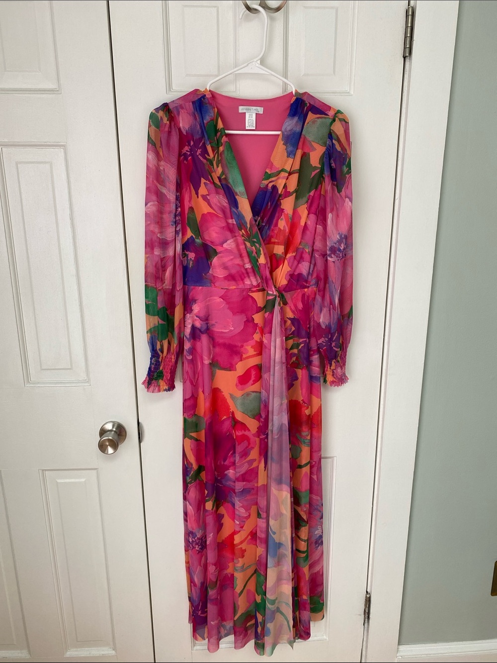 London Times Floral Maxi Dress in Pink